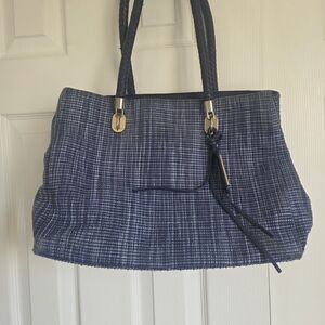 Elegant Blue Tweed Women's Bag